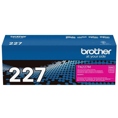 Brother TN227 Magenta High-Yield Toner Cartridge (TN227M) — genuine Brother original, factory sealed box
