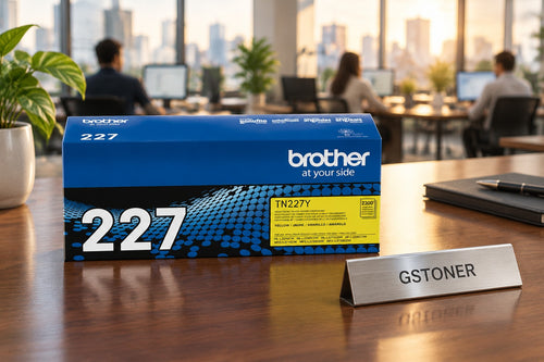 Brother TN227 Yellow High-Yield Toner Cartridge — GS TONER studio photo