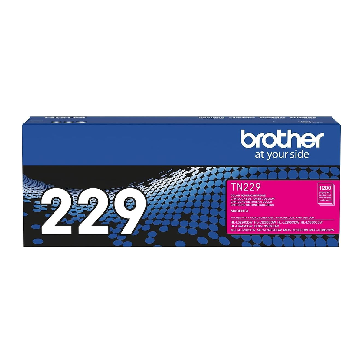 Brother TN229 Magenta Toner Cartridge (TN229M) — genuine Brother original, factory sealed box