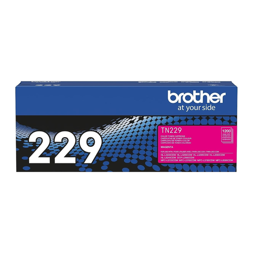 Brother TN229 Magenta Toner Cartridge (TN229M) — genuine Brother original, factory sealed box
