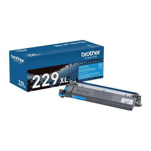 Brother TN229XL Cyan High-Yield Toner Cartridge (TN229XLC) — genuine Brother original, factory sealed box