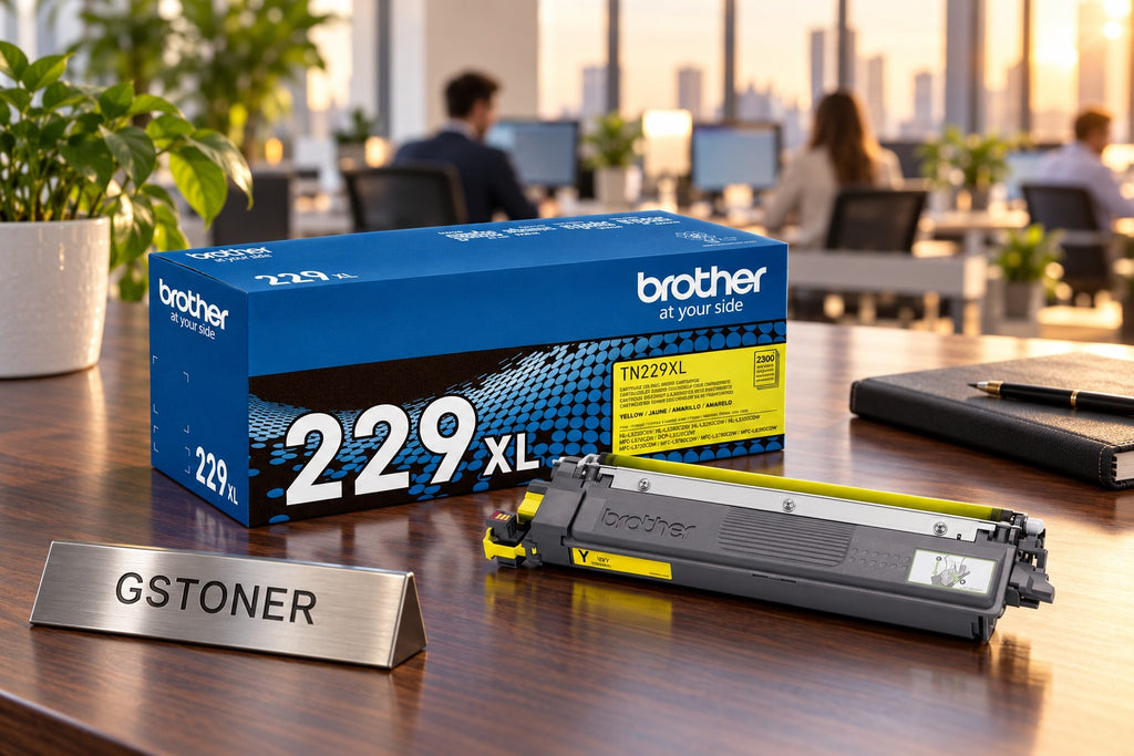 Brother TN229XL Yellow High-Yield Toner Cartridge — GS TONER studio photo