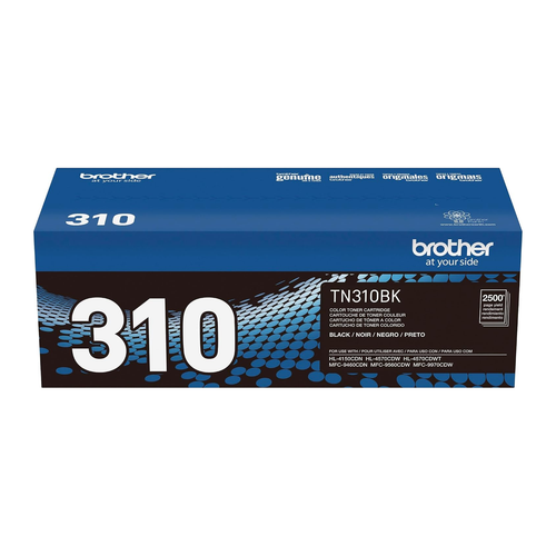 Brother TN310 Black Toner Cartridge (TN310BK) — genuine Brother original, factory sealed box