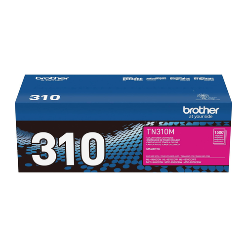 Brother TN310 Magenta Toner Cartridge (TN310M) — genuine Brother original, factory sealed box