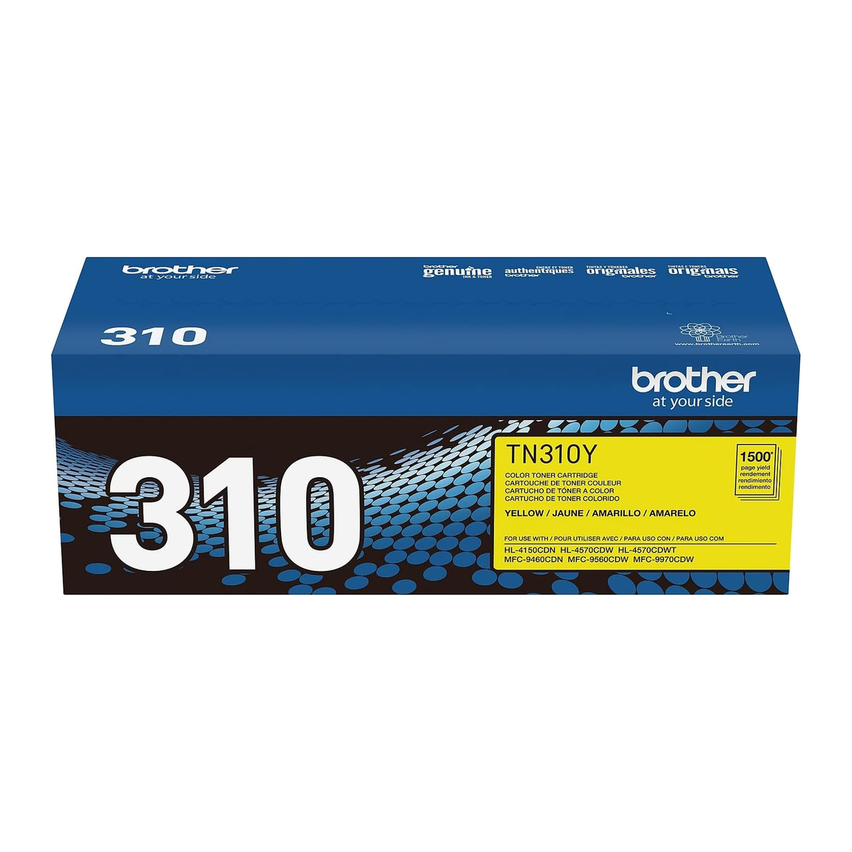 Brother TN310 Yellow Toner Cartridge (TN310Y) — genuine Brother original, factory sealed box