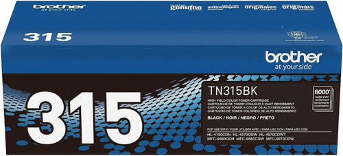 Brother TN315 Black High-Yield Toner Cartridge (TN315BK) — genuine Brother original, factory sealed box