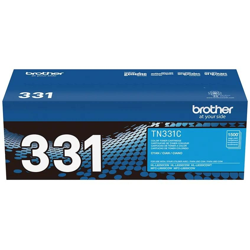 Brother TN331 Cyan Toner Cartridge (TN331C) — genuine Brother original, factory sealed box