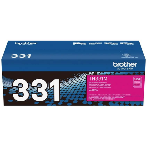 Brother TN331 Magenta Toner Cartridge (TN331M) — genuine Brother original, factory sealed box