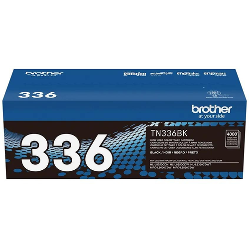 Brother TN336 Black High-Yield Toner Cartridge (TN336BK) — genuine Brother original, factory sealed box