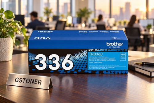 Brother TN336 Cyan High-Yield Toner Cartridge — GS TONER studio photo