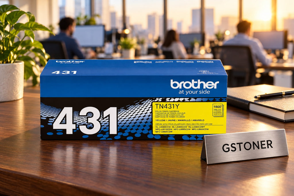 Brother TN431 Yellow Toner Cartridge — GS TONER studio photo