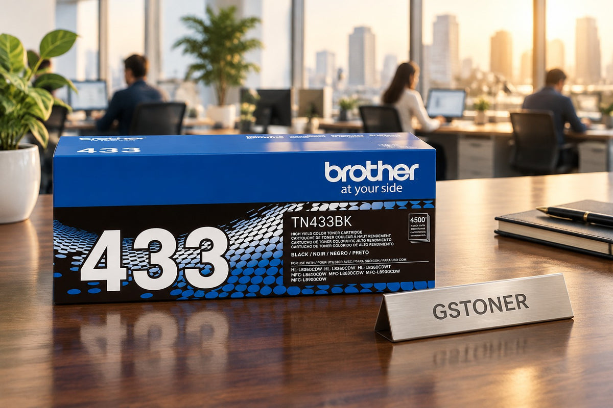 Brother TN433 Black High-Yield Toner Cartridge — GS TONER studio photo