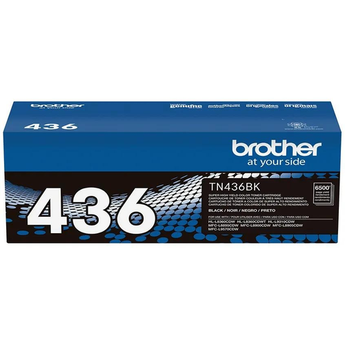 Brother TN436 Black Super High-Yield Toner Cartridge (TN436BK) — genuine Brother original, factory sealed box