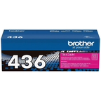 Brother TN436 Magenta Super High-Yield Toner Cartridge (TN436M) — genuine Brother original, factory sealed box