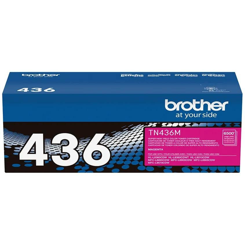 Brother TN436 Magenta Super High-Yield Toner Cartridge (TN436M) — genuine Brother original, factory sealed box