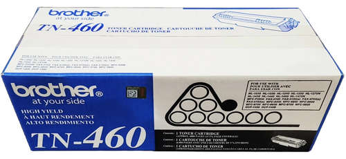 Brother TN460 High-Yield Toner Cartridge (TN460) — genuine Brother original, factory sealed box