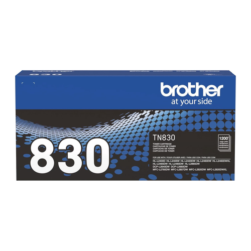 Brother TN830 Toner Cartridge (TN830) — genuine Brother original, factory sealed box
