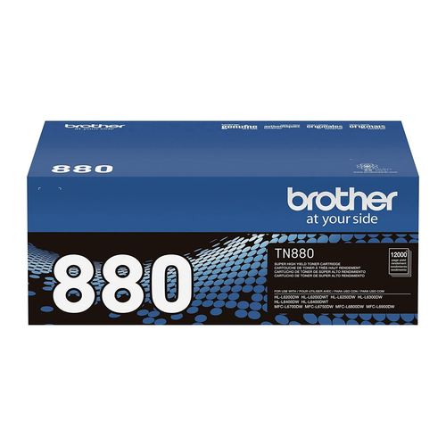 Brother TN880 Super High-Yield Toner Cartridge (TN880) — genuine Brother original, factory sealed box