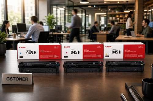 Canon 045H Toner Cartridge CMY 3-Pack — GS TONER studio photo