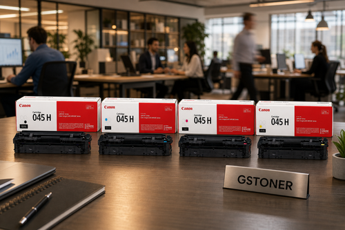 Canon 045H Toner Cartridge CMYK 4-Pack — GS TONER studio photo