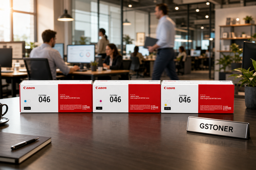 Canon 046 Toner Cartridge CMY 3-Pack — GS TONER studio photo