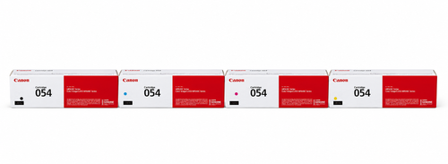 Canon 054 Toner Cartridge CMYK 4-Pack (CRG054-CMYK) — genuine Canon original, factory sealed box