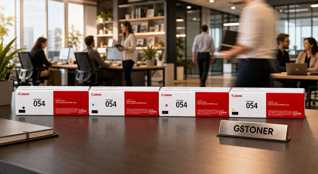 Canon 054 Toner Cartridge CMYK 4-Pack — GS TONER studio photo