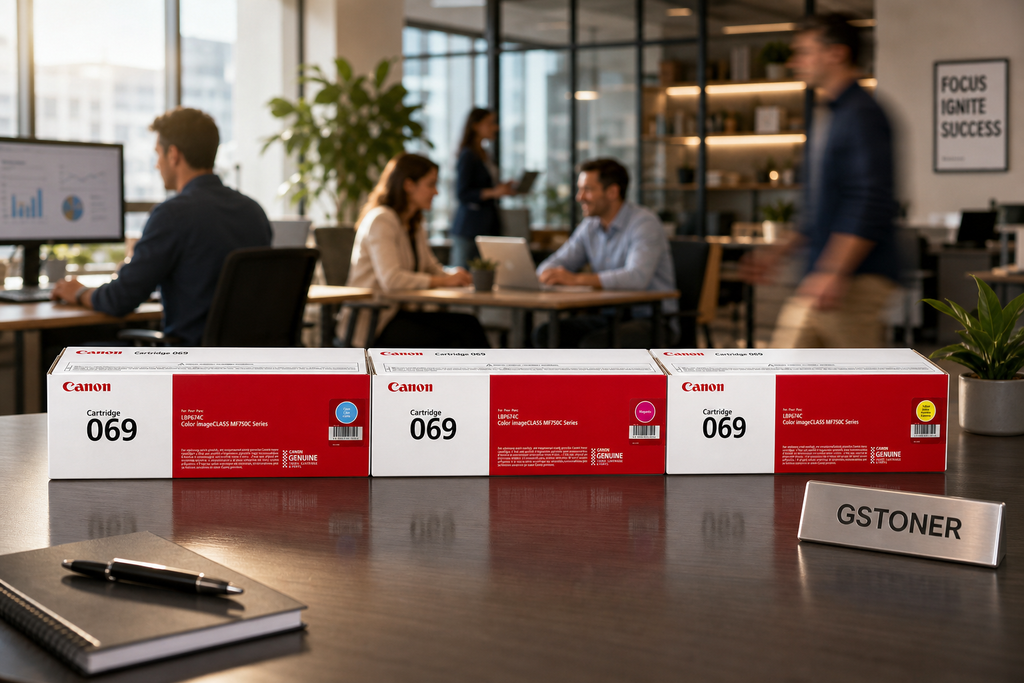 Canon 069 Toner Cartridge CMY 3-Pack — GS TONER studio photo