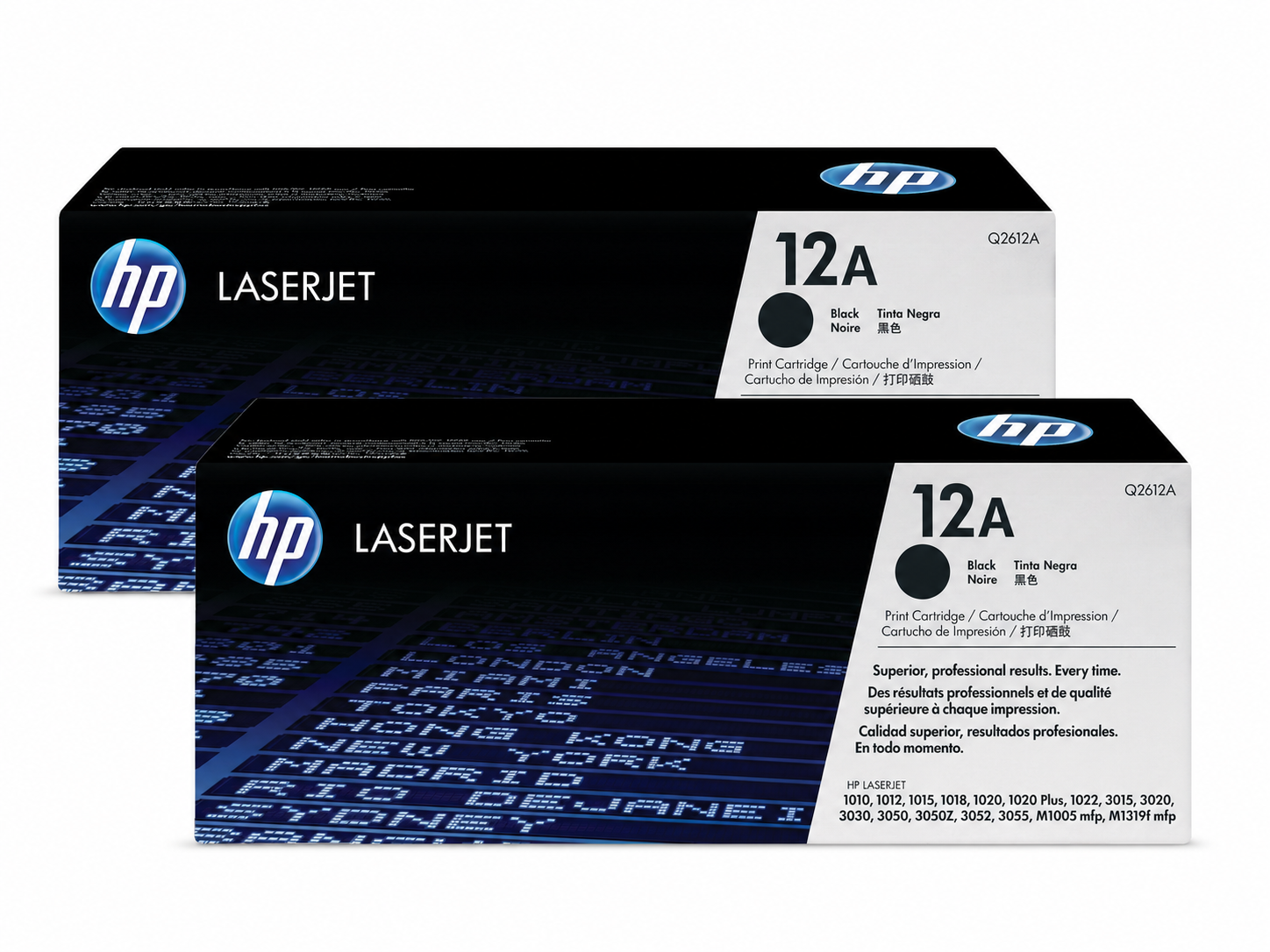 HP 12A Toner Cartridge 2-Pack (HP12A-2PK) — genuine HP original, factory sealed box