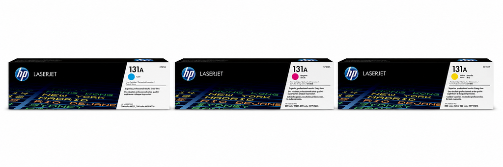 HP 131A Toner Cartridge CMY 3-Pack