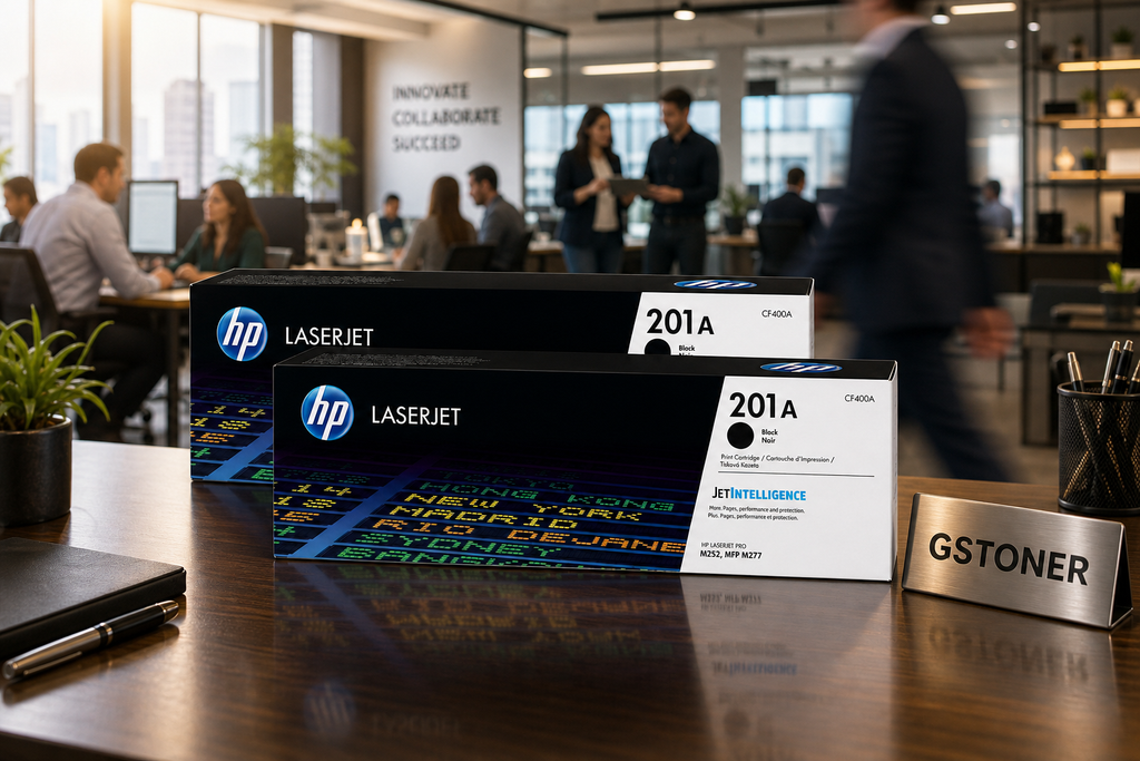 HP 201A Toner Cartridge 2-Pack — GS TONER studio photo