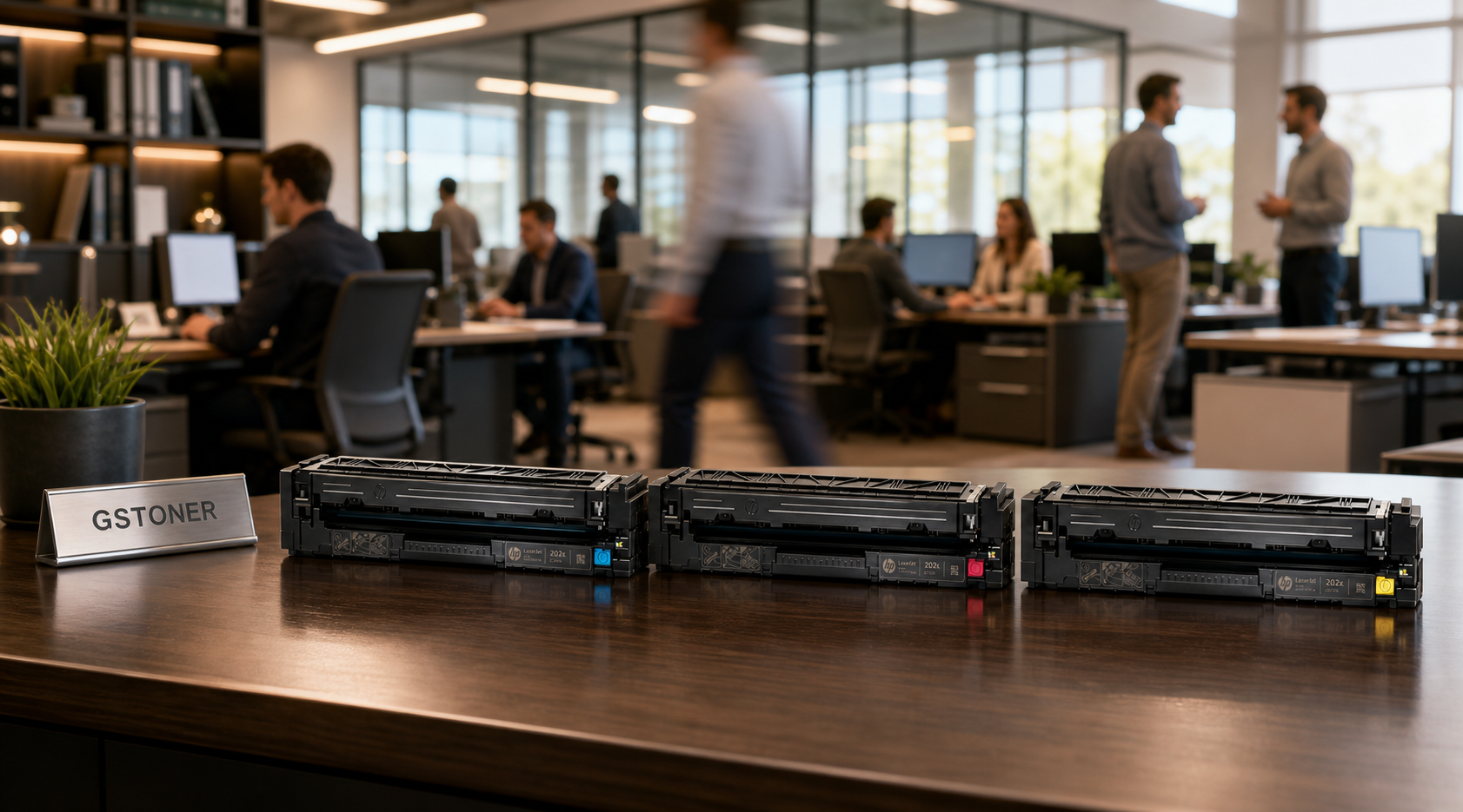 HP 202X Toner Cartridge CMY 3-Pack — GS TONER studio photo