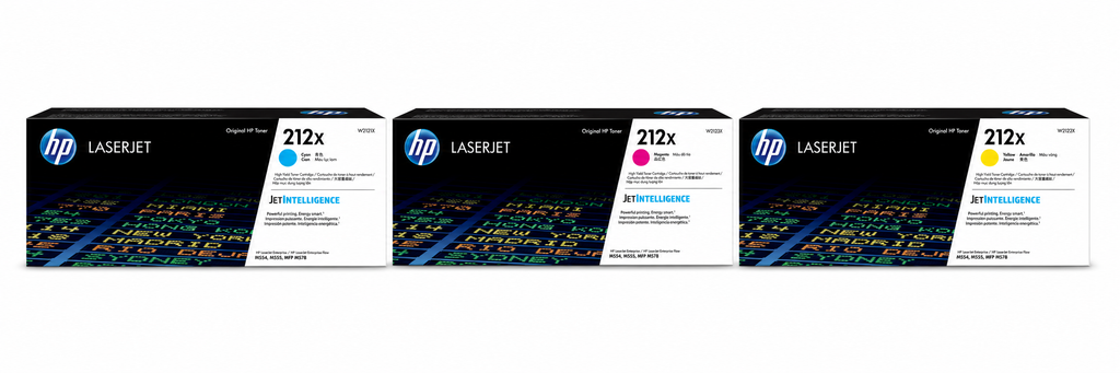 HP 212X Toner Cartridge CMY 3-Pack
