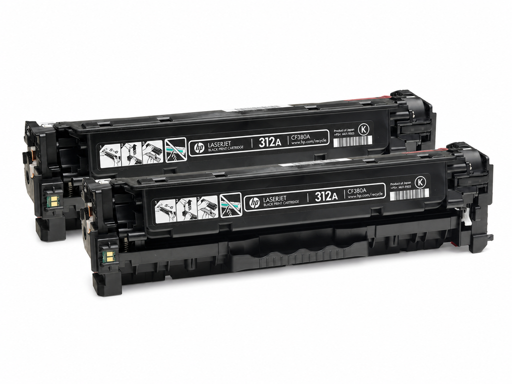 HP 312A Toner Cartridge 2-Pack (HP312A-2PK) — genuine HP original, factory sealed box