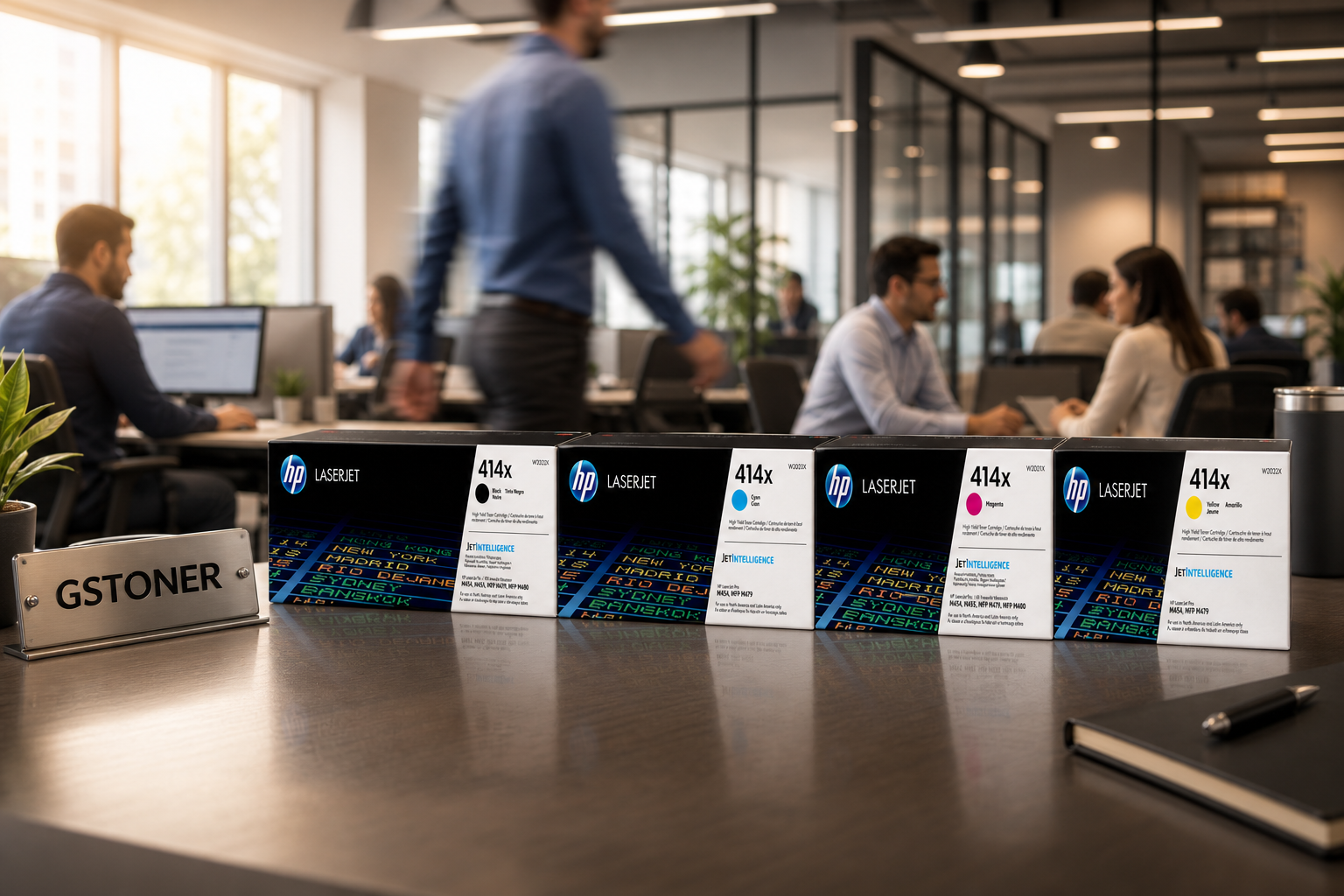 HP 414X Toner Cartridge CMYK 4-Pack — GS TONER studio photo