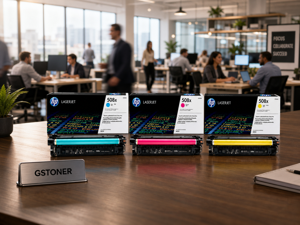 HP 508X Toner Cartridge CMY 3-Pack — GS TONER studio photo
