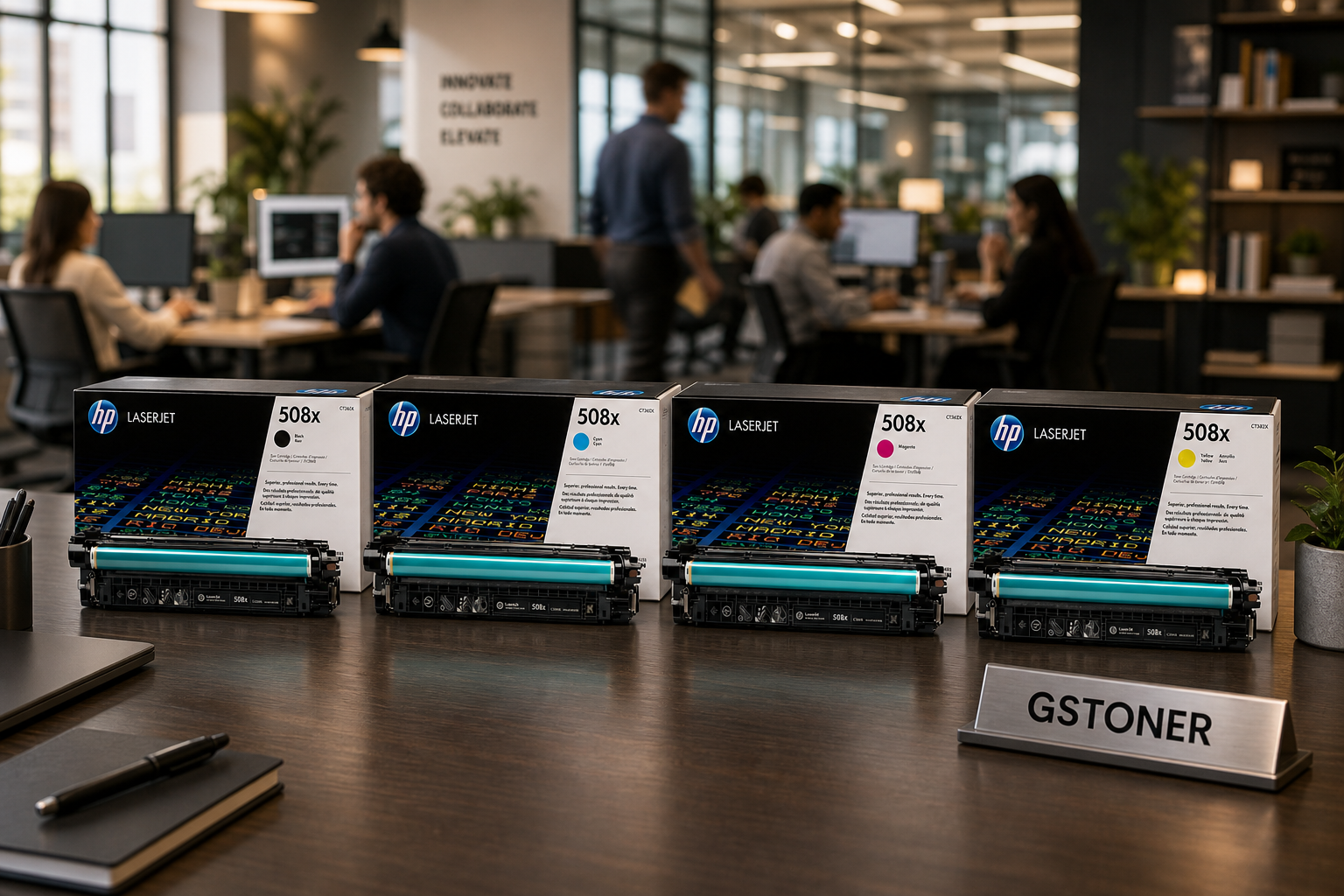 HP 508X Toner Cartridge CMYK 4-Pack — GS TONER studio photo