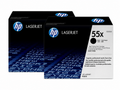 HP 55X Toner Cartridge 2-Pack (HP55X-2PK) — genuine HP original, factory sealed box