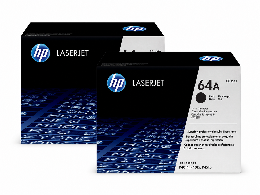 HP 64A Toner Cartridge 2-Pack (HP64A-2PK) — genuine HP original, factory sealed box