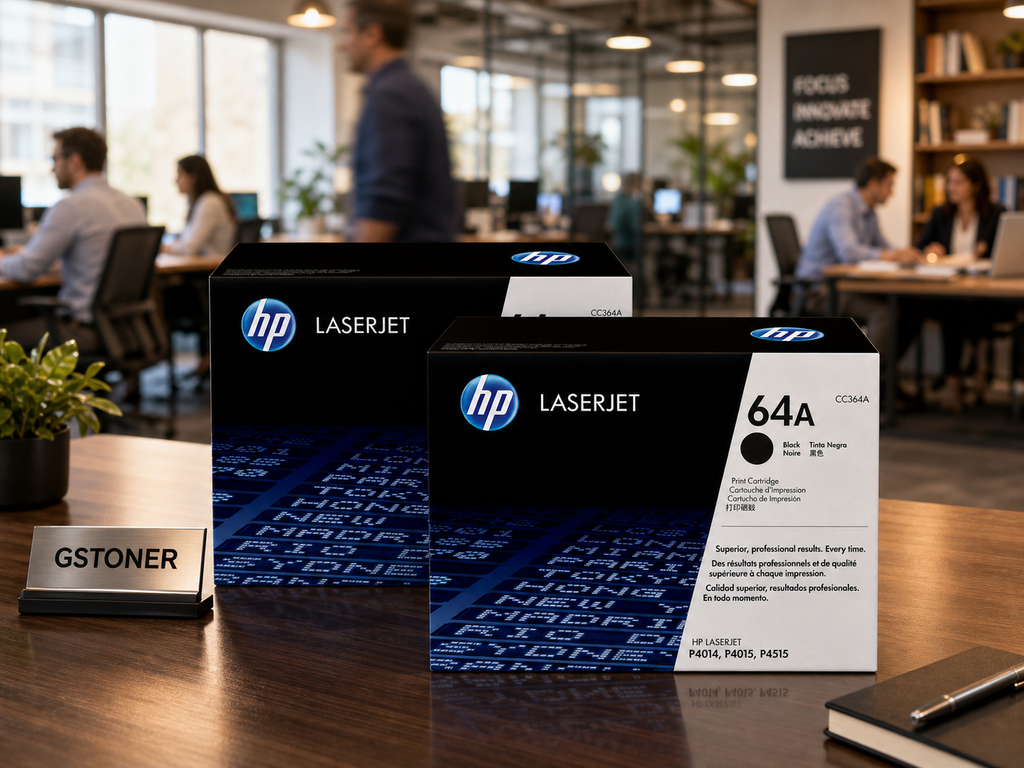 HP 64A Toner Cartridge 2-Pack — GS TONER studio photo