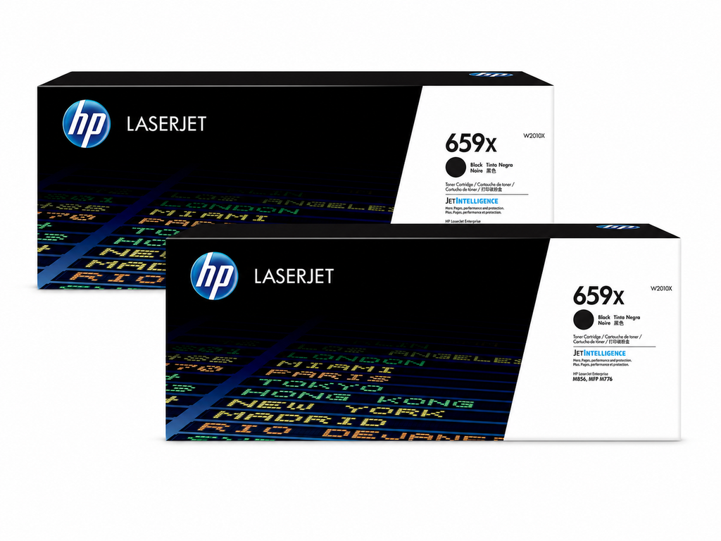 HP 659X Toner Cartridge 2-Pack (HP659X-2PK) — genuine HP original, factory sealed box