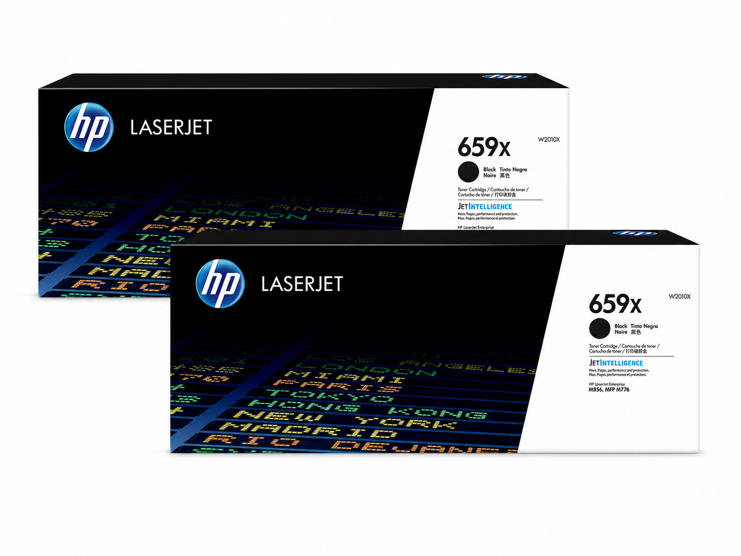 HP 659X Toner Cartridge 2-Pack (HP659X-2PK) — genuine HP original, factory sealed box