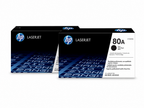 HP 80A Toner Cartridge 2-Pack (HP80A-2PK) — genuine HP original, factory sealed box