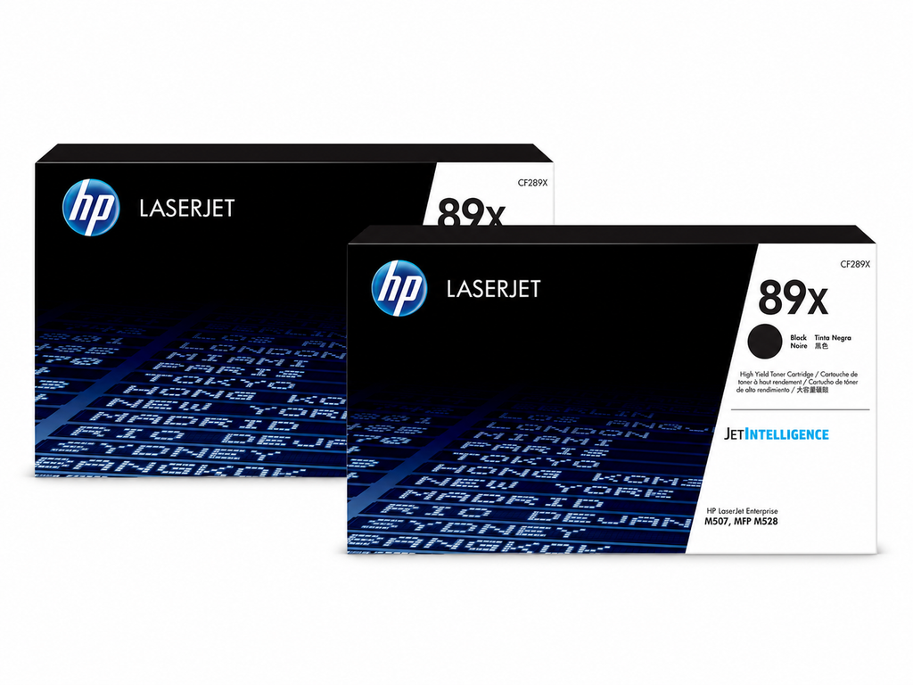 HP 89X Toner Cartridge 2-Pack (HP89X-2PK) — genuine HP original, factory sealed box