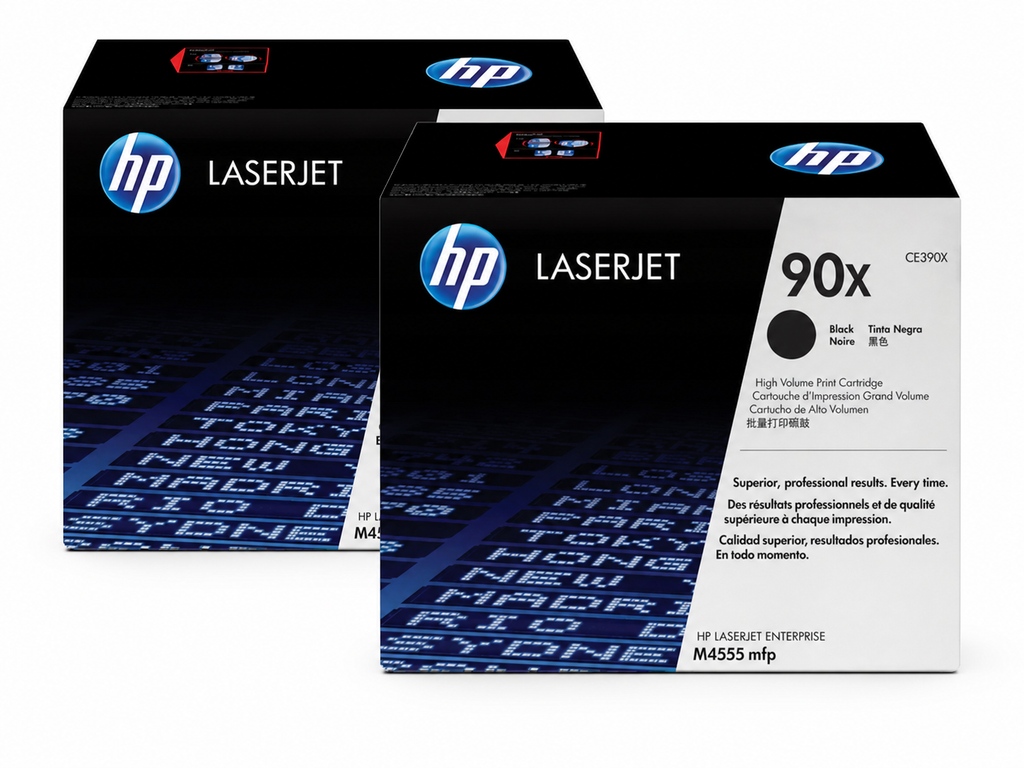 HP 90X Toner Cartridge 2-Pack (HP90X-2PK) — genuine HP original, factory sealed box