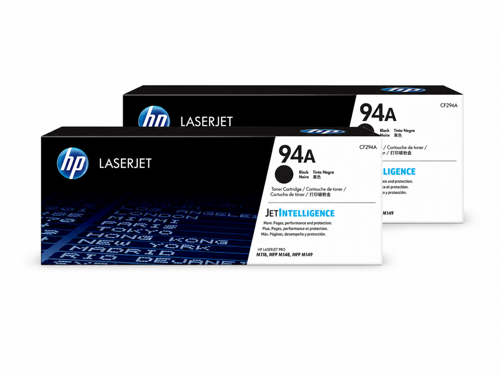HP 94A Toner Cartridge 2-Pack (HP94A-2PK) — genuine HP original, factory sealed box